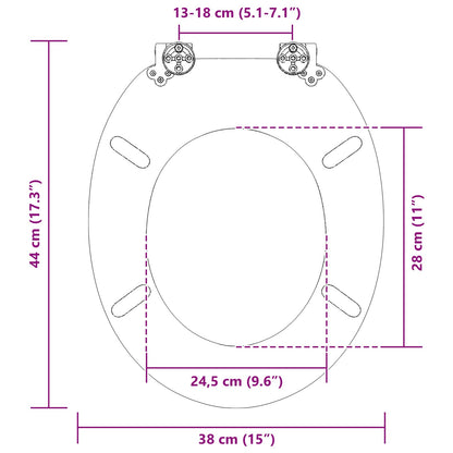 Soft-Close Toilet Seat 2 pcs Green 44 x 38 cm MDF board