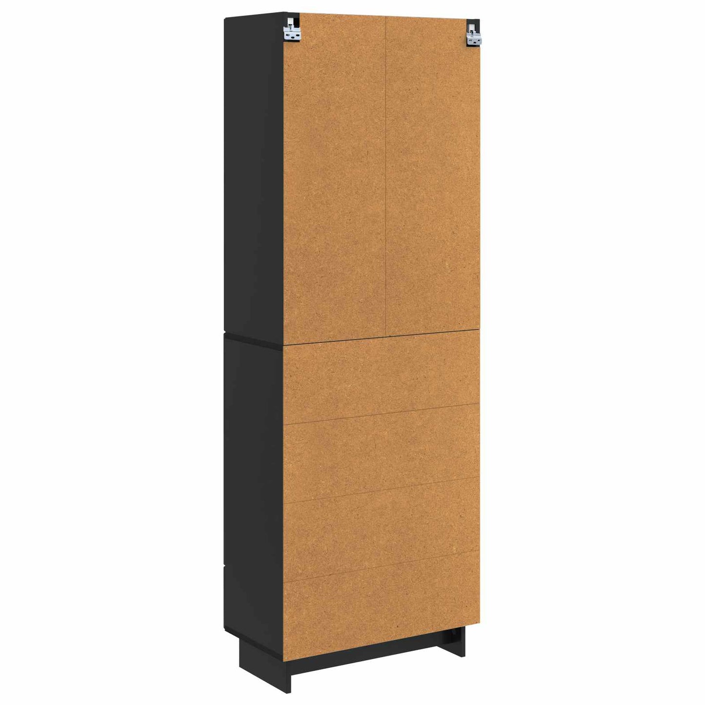 Cabinet Set 2 pcs Black 66 x 34.5 x 95 cm Engineered Wood