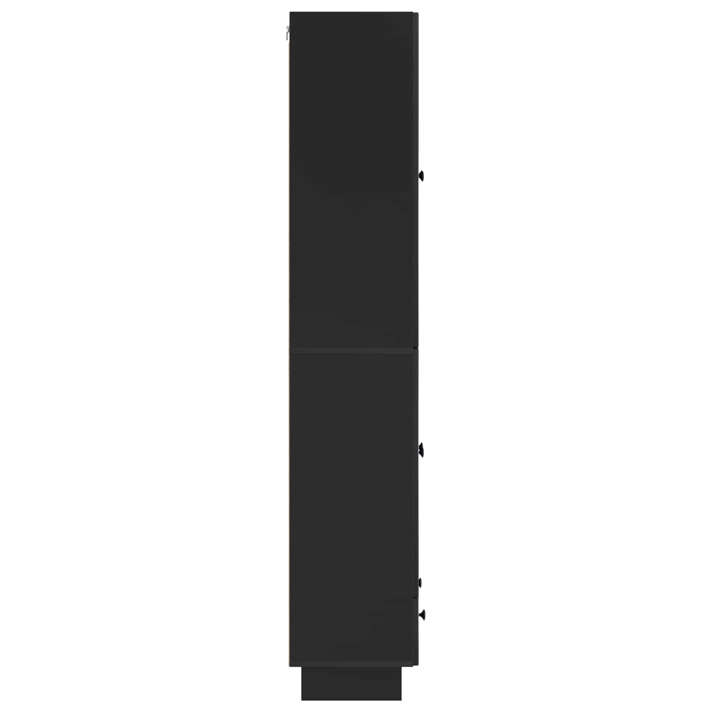 Cabinet Set 2 pcs Black 66 x 34.5 x 95 cm Engineered Wood