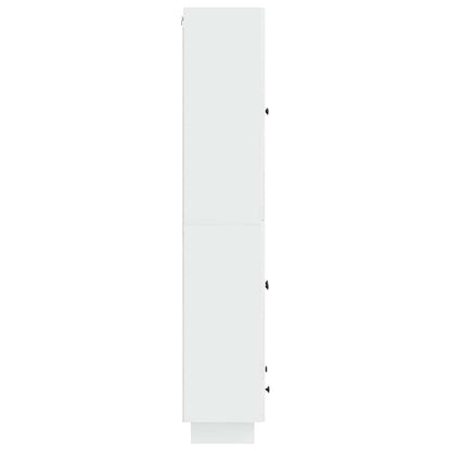 Cabinet Set 2 pcs High Gloss White 66 x 34.5 x 95 cm