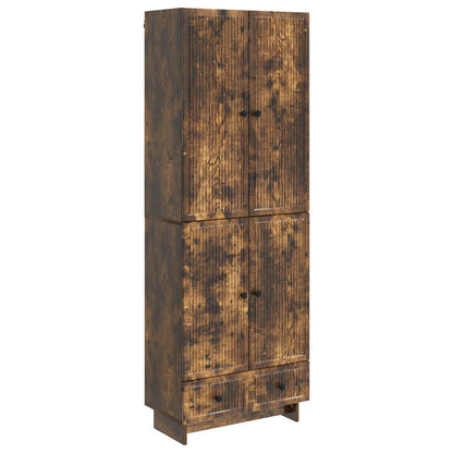 Cabinet Set 2 pcs Smoked Oak 66 x 34.5 x 95 cm Engineered Wood