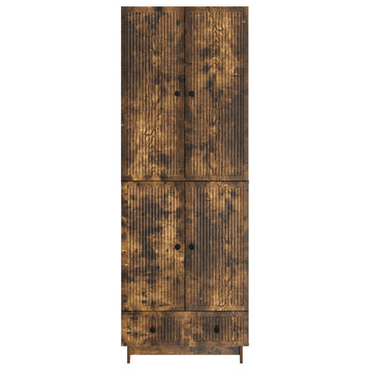 Cabinet Set 2 pcs Smoked Oak 66 x 34.5 x 95 cm Engineered Wood