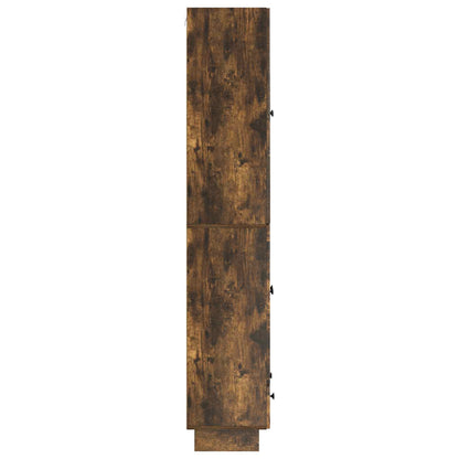 Cabinet Set 2 pcs Smoked Oak 66 x 34.5 x 95 cm Engineered Wood