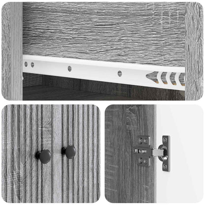 Cabinet Set 2 pcs Grey Sonoma 66 x 34.5 x 95 cm Engineered Wood