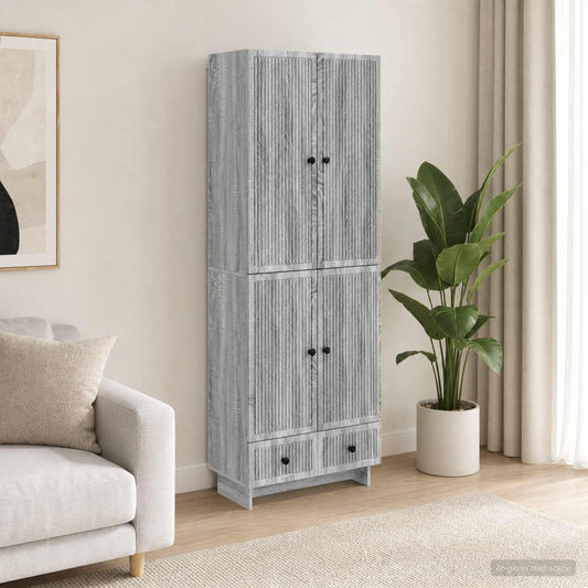 Cabinet Set 2 pcs Grey Sonoma 66 x 34.5 x 95 cm Engineered Wood