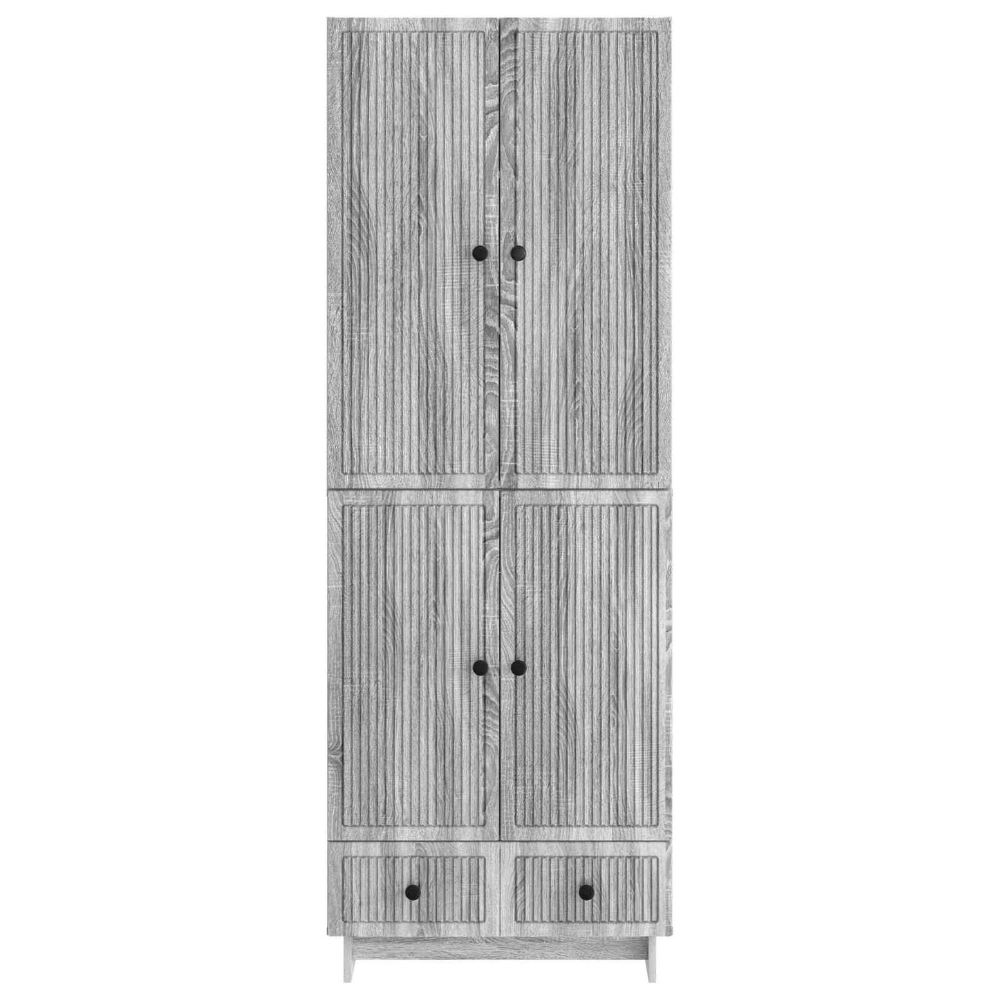 Cabinet Set 2 pcs Grey Sonoma 66 x 34.5 x 95 cm Engineered Wood