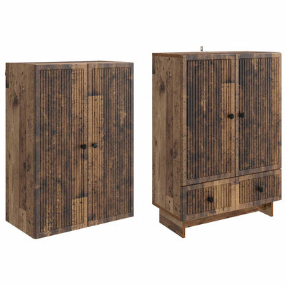 Cabinet Set 2 pcs Old Wood 66 x 34.5 x 95 cm Engineered Wood