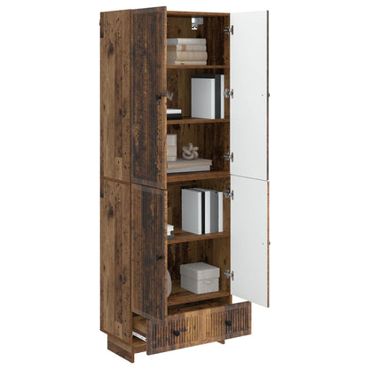 Cabinet Set 2 pcs Old Wood 66 x 34.5 x 95 cm Engineered Wood