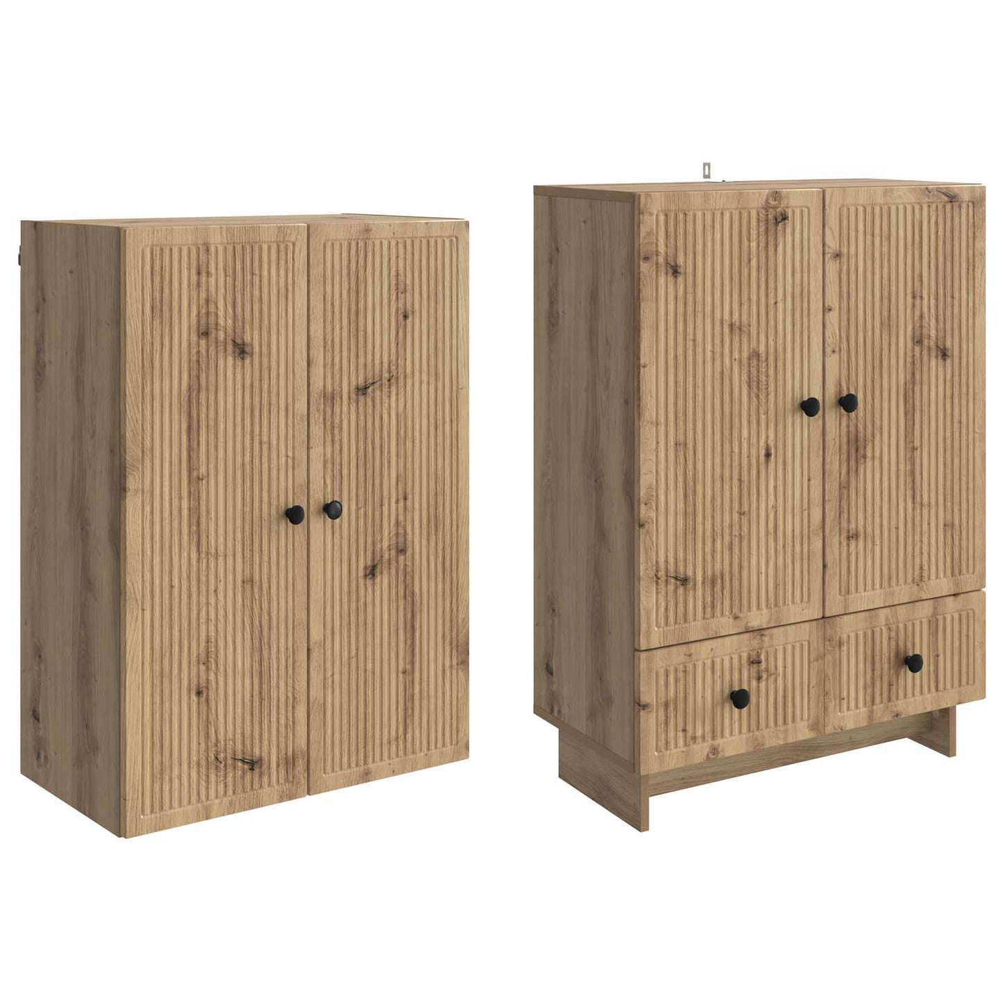 Cabinet Set 2 pcs Artisan Oak 66 x 34.5 x 95 cm Engineered Wood