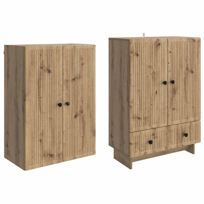Cabinet Set 2 pcs Artisan Oak 66 x 34.5 x 95 cm Engineered Wood