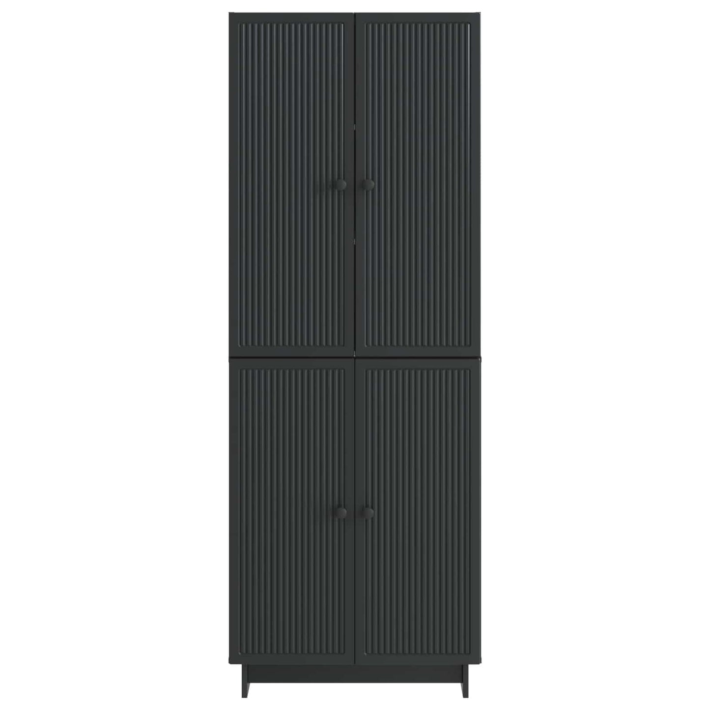 Cabinet Set 2 pcs Black 66 x 34.5 x 90 cm Engineered Wood