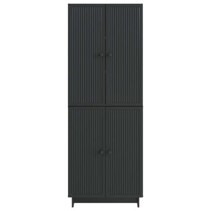 Cabinet Set 2 pcs Black 66 x 34.5 x 90 cm Engineered Wood