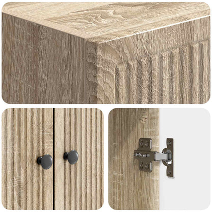Cabinet Set 2 pcs Sonoma Oak 66 x 34.5 x 90 cm Engineered Wood