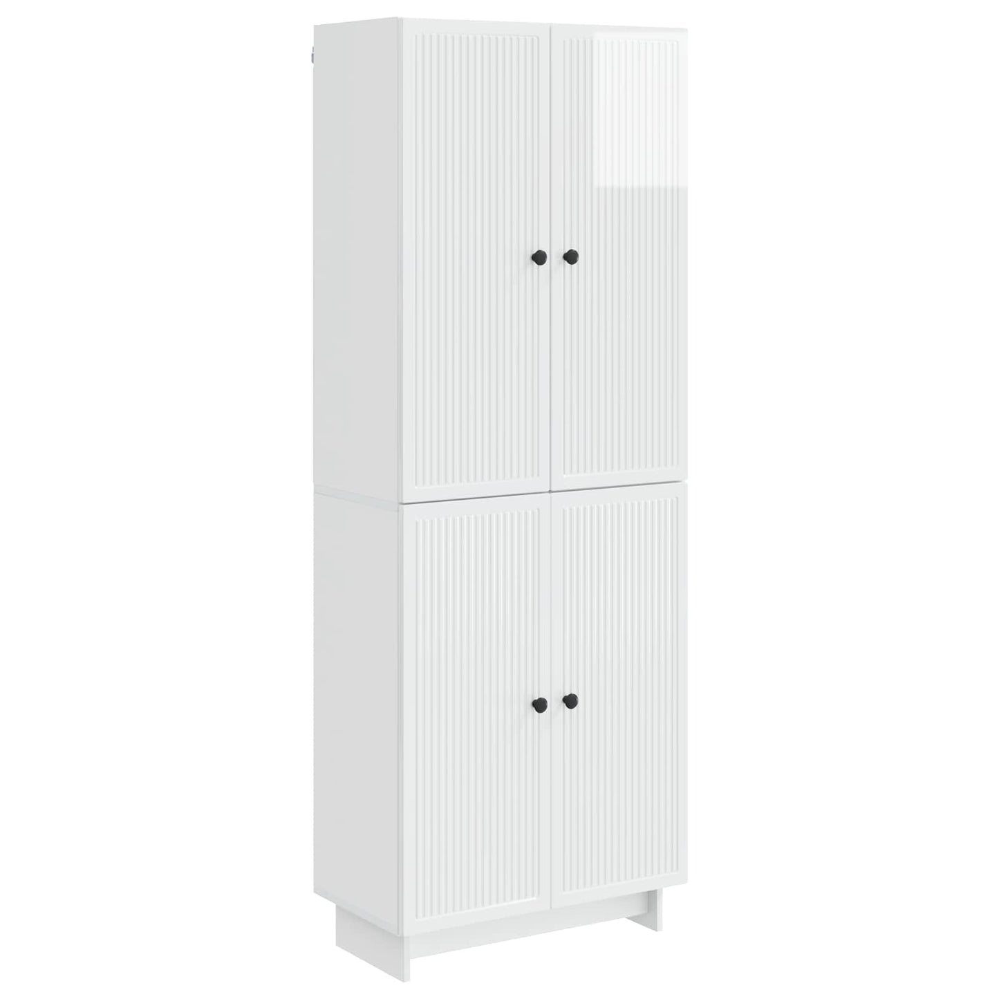 Cabinet Set 2 pcs High Gloss White 66 x 34.5 x 90 cm