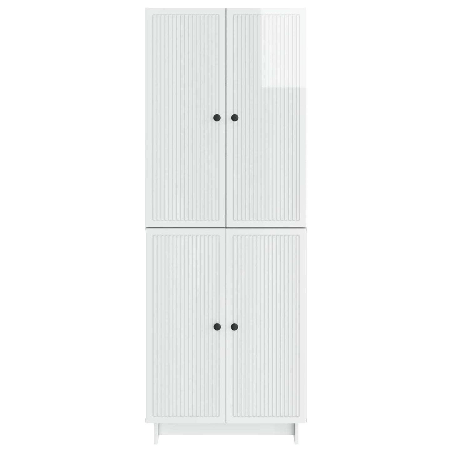 Cabinet Set 2 pcs High Gloss White 66 x 34.5 x 90 cm