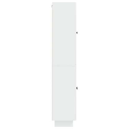 Cabinet Set 2 pcs High Gloss White 66 x 34.5 x 90 cm