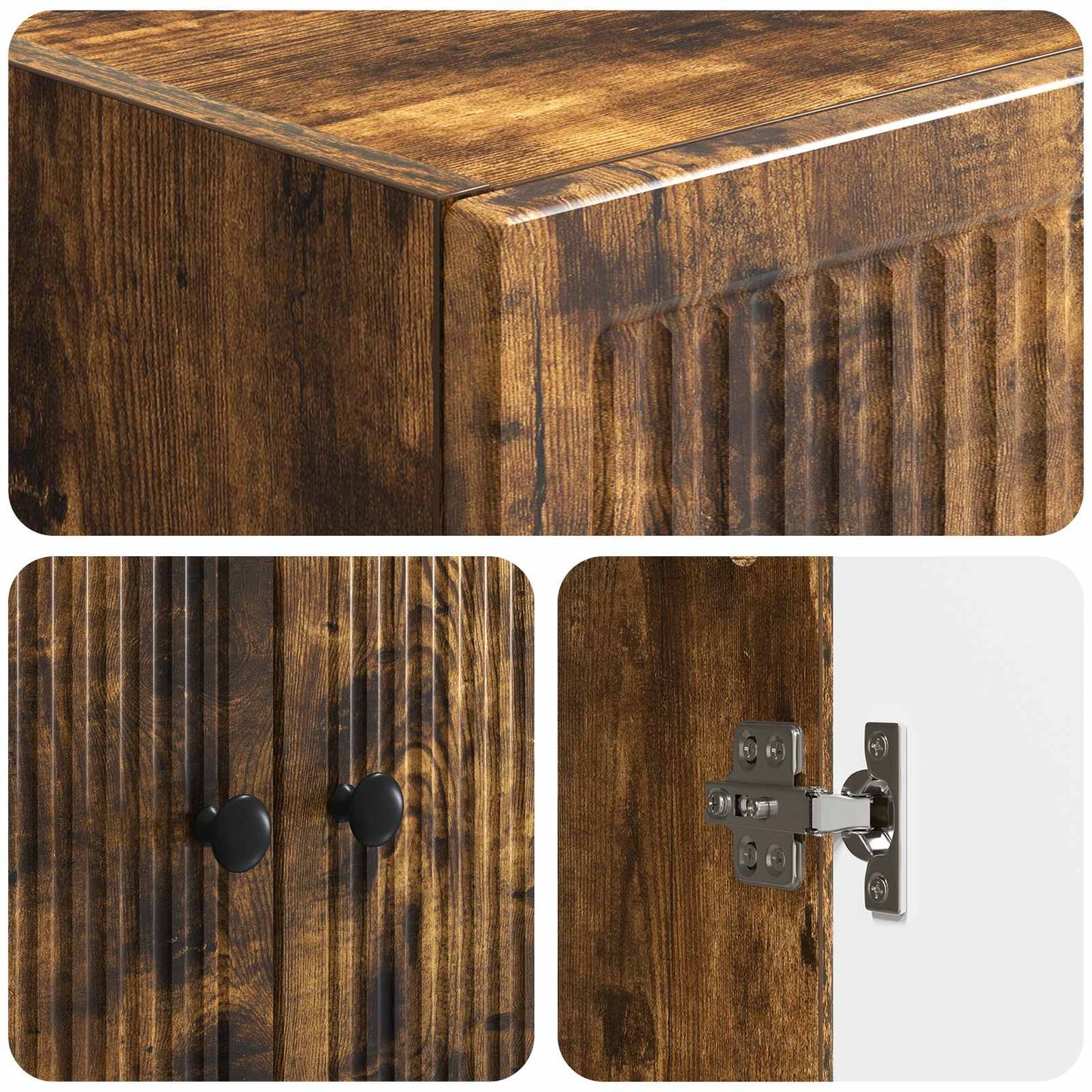 Cabinet Set 2 pcs Smoked Oak 66 x 34.5 x 90 cm Engineered Wood