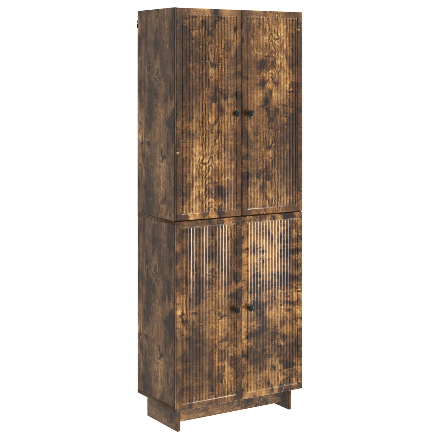 Cabinet Set 2 pcs Smoked Oak Engineered Wood