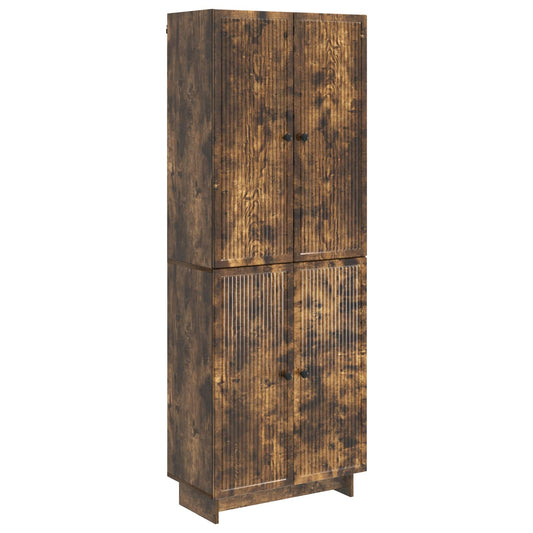 Cabinet Set 2 pcs Smoked Oak 66 x 34.5 x 90 cm Engineered Wood