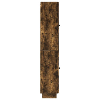 Cabinet Set 2 pcs Smoked Oak Engineered Wood