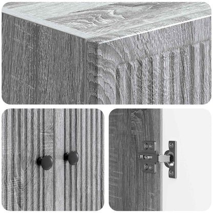 Cabinet Set 2 pcs Grey Sonoma 66 x 34.5 x 90 cm Engineered Wood
