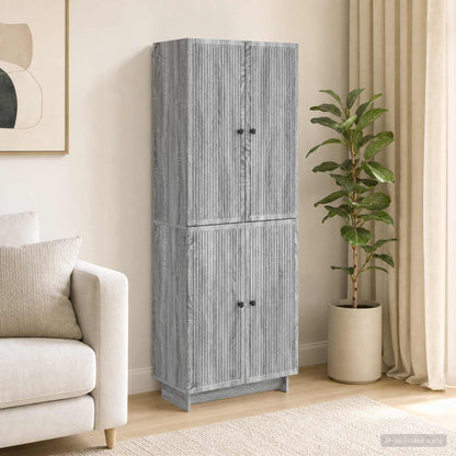 Cabinet Set 2 pcs Grey Sonoma 66 x 34.5 x 90 cm Engineered Wood