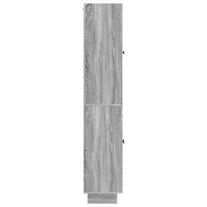 Cabinet Set 2 pcs Grey Sonoma Engineered Wood