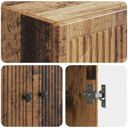Cabinet Set 2 pcs Old Wood 66 x 34.5 x 90 cm Engineered Wood
