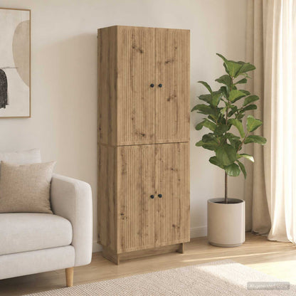 Cabinet Set 2 pcs Artisan Oak 66 x 34.5 x 90 cm Engineered Wood
