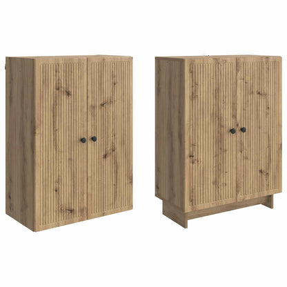 Cabinet Set 2 pcs Artisan Oak 66 x 34.5 x 90 cm Engineered Wood