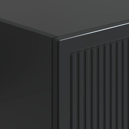 Cabinet Set 2 pcs Black 34.5 x 33 x 90 cm Engineered Wood