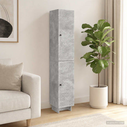 Cabinet Set 2 pcs Concrete Grey 34.5 x 33 x 90 cm
