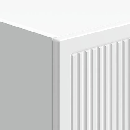 Cabinet Set 2 pcs High Gloss White 34.5 x 33 x 90 cm