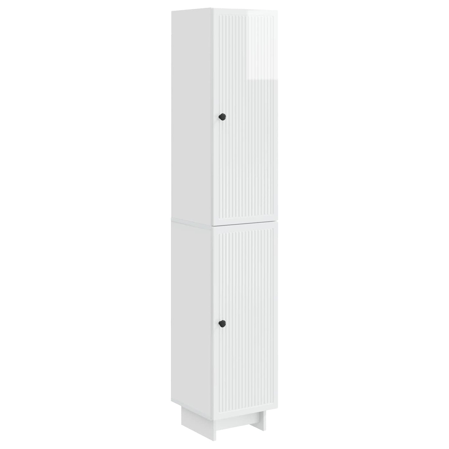 Cabinet Set 2 pcs High Gloss White 34.5 x 33 x 90 cm