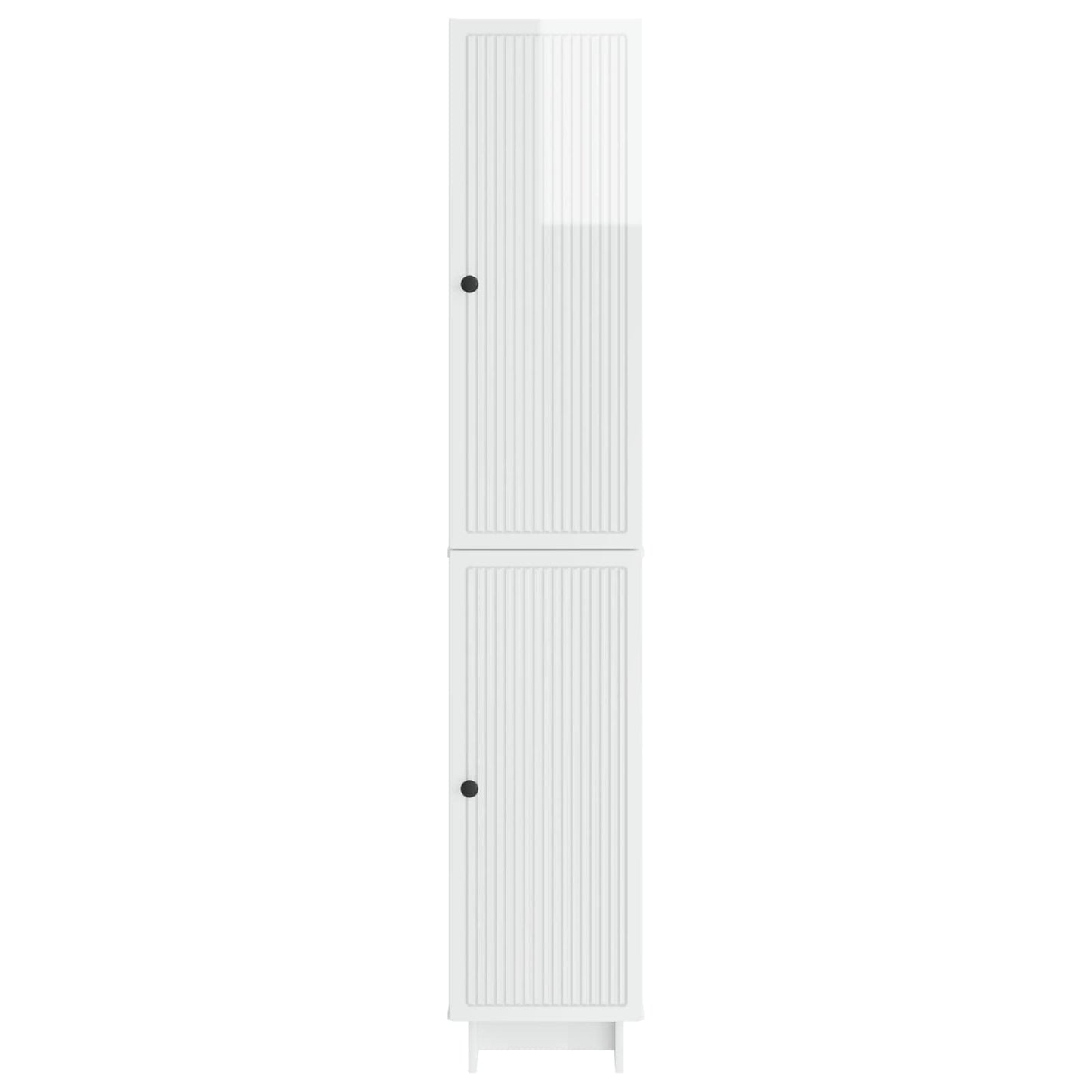 Cabinet Set 2 pcs High Gloss White 34.5 x 33 x 90 cm