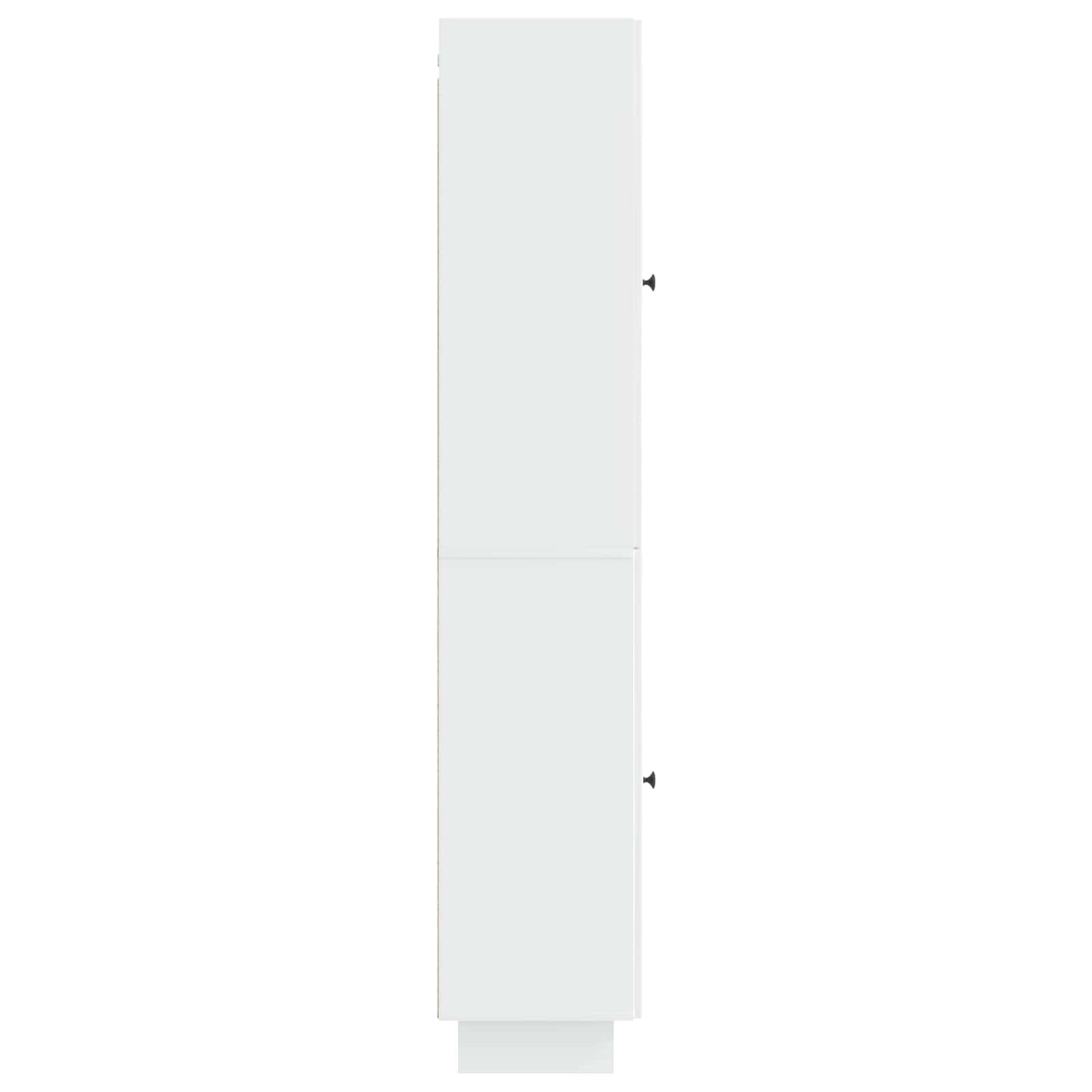 Cabinet Set 2 pcs High Gloss White 34.5 x 33 x 90 cm