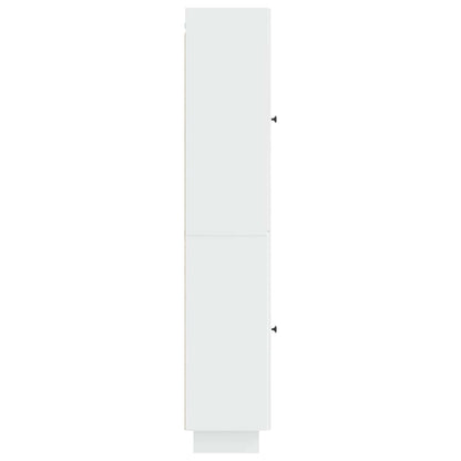 Cabinet Set 2 pcs High Gloss White 34.5 x 33 x 90 cm