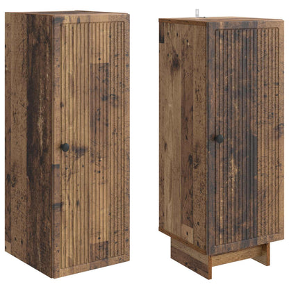 Cabinet Set 2 pcs Old Wood 34.5 x 33 x 90 cm Engineered Wood