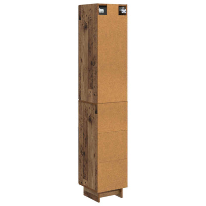 Cabinet Set 2 pcs Old Wood 34.5 x 33 x 90 cm Engineered Wood