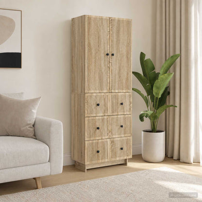 Cabinet Set 2 pcs 66 x 34.5 x 90 cm Engineered Wood
