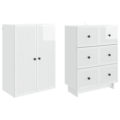 Cabinet Set 2 pcs 66 x 34.5 x 90 cm Engineered Wood