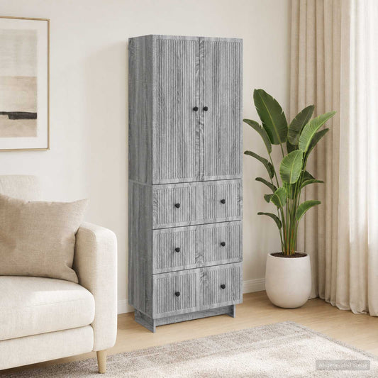 Cabinet Set 2 pcs 66 x 34.5 x 90 cm Engineered Wood