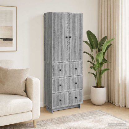 Cabinet Set 2 pcs 66 x 34.5 x 90 cm Engineered Wood
