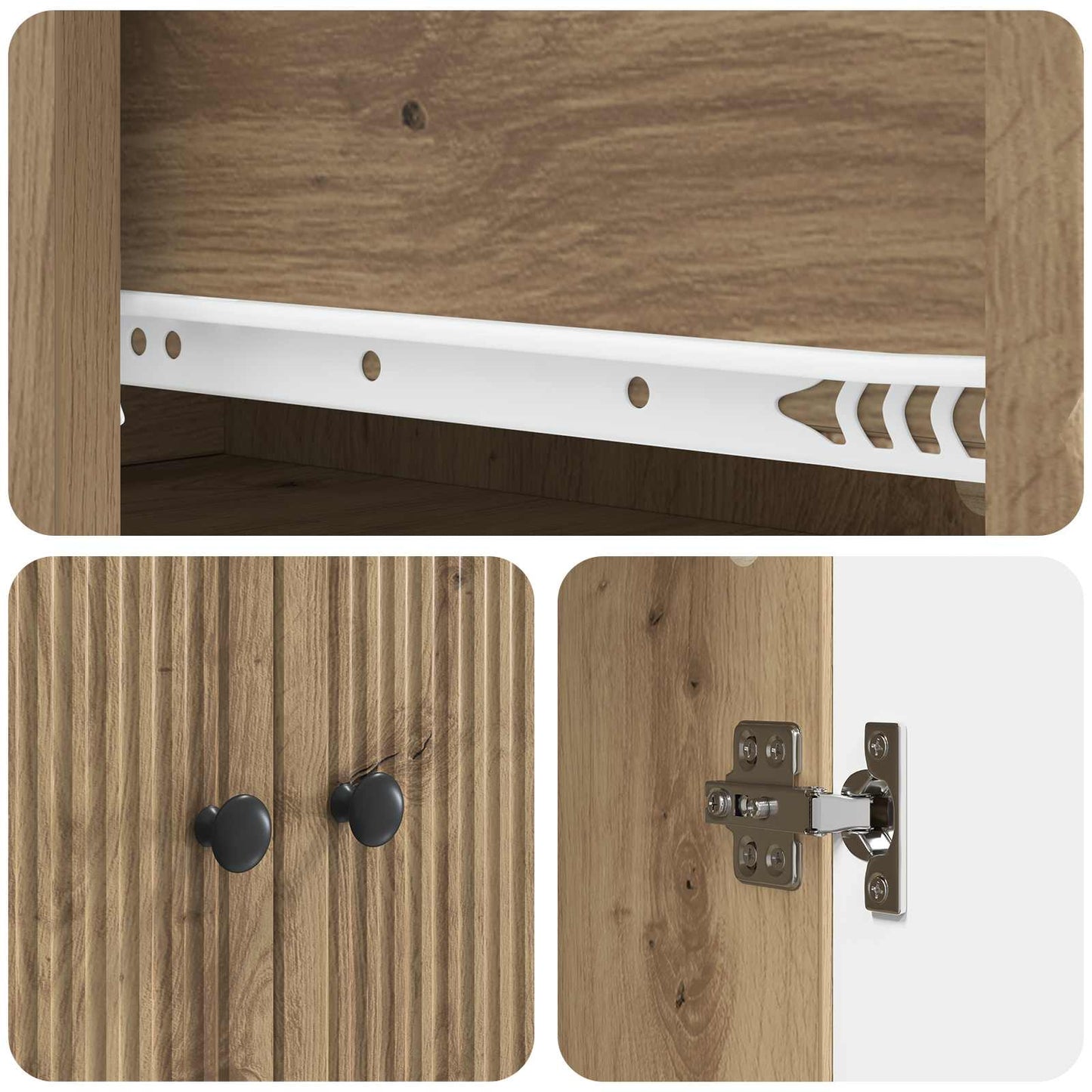 Cabinet Set 2 pcs 66 x 34.5 x 90 cm Engineered Wood