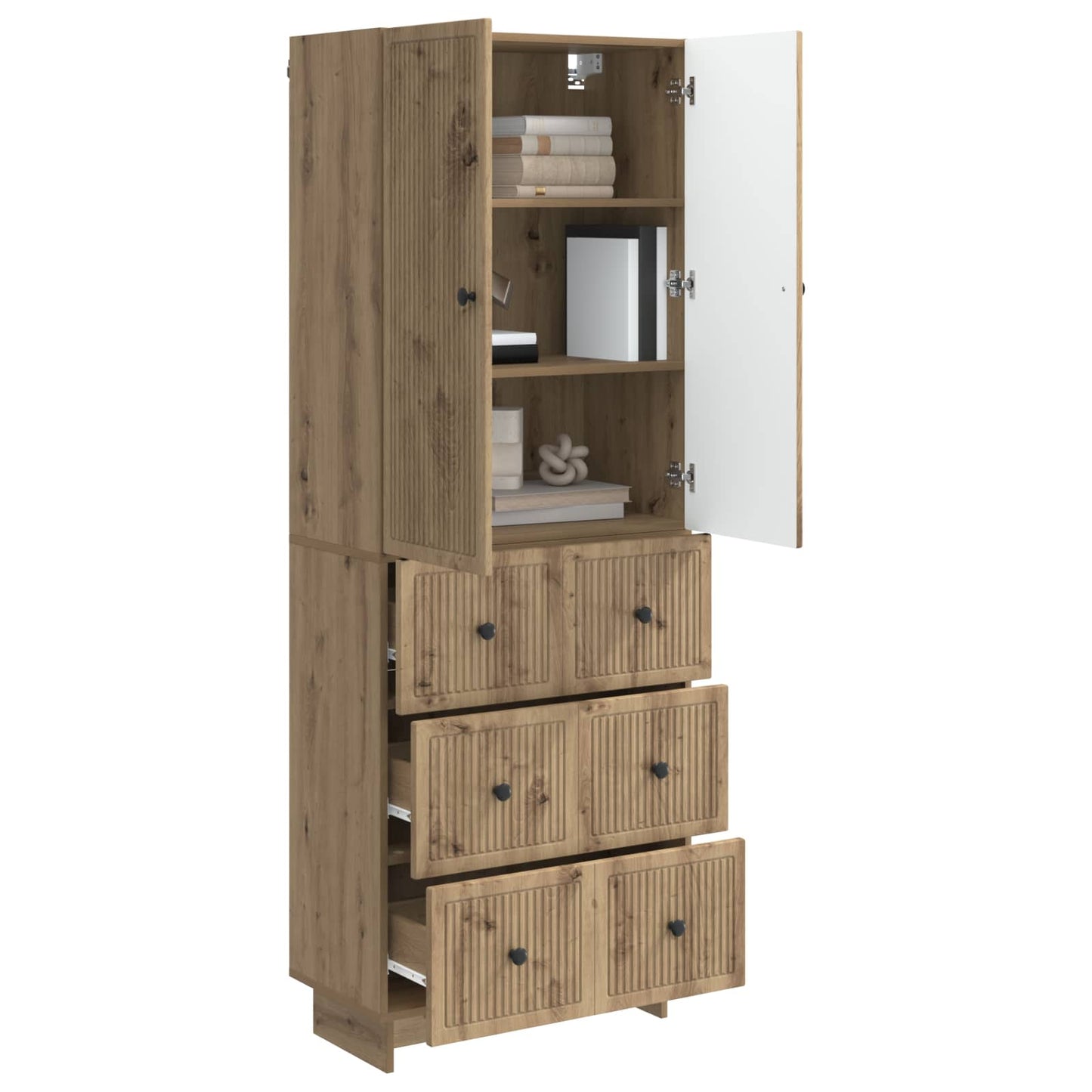 Cabinet Set 2 pcs 66 x 34.5 x 90 cm Engineered Wood