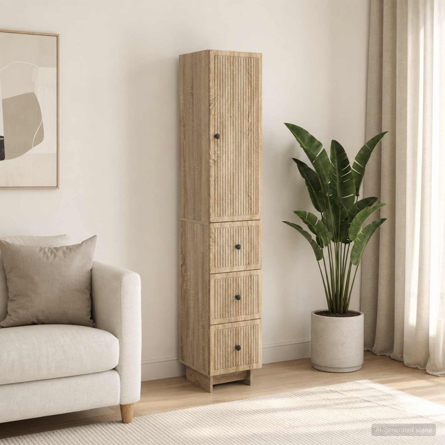 Cabinet Set 2 pcs 33 x 34.5 x 90 cm Engineered Wood
