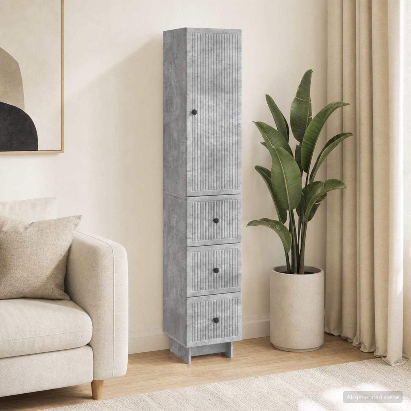 Cabinet Set 2 pcs 33 x 34.5 x 90 cm Engineered Wood