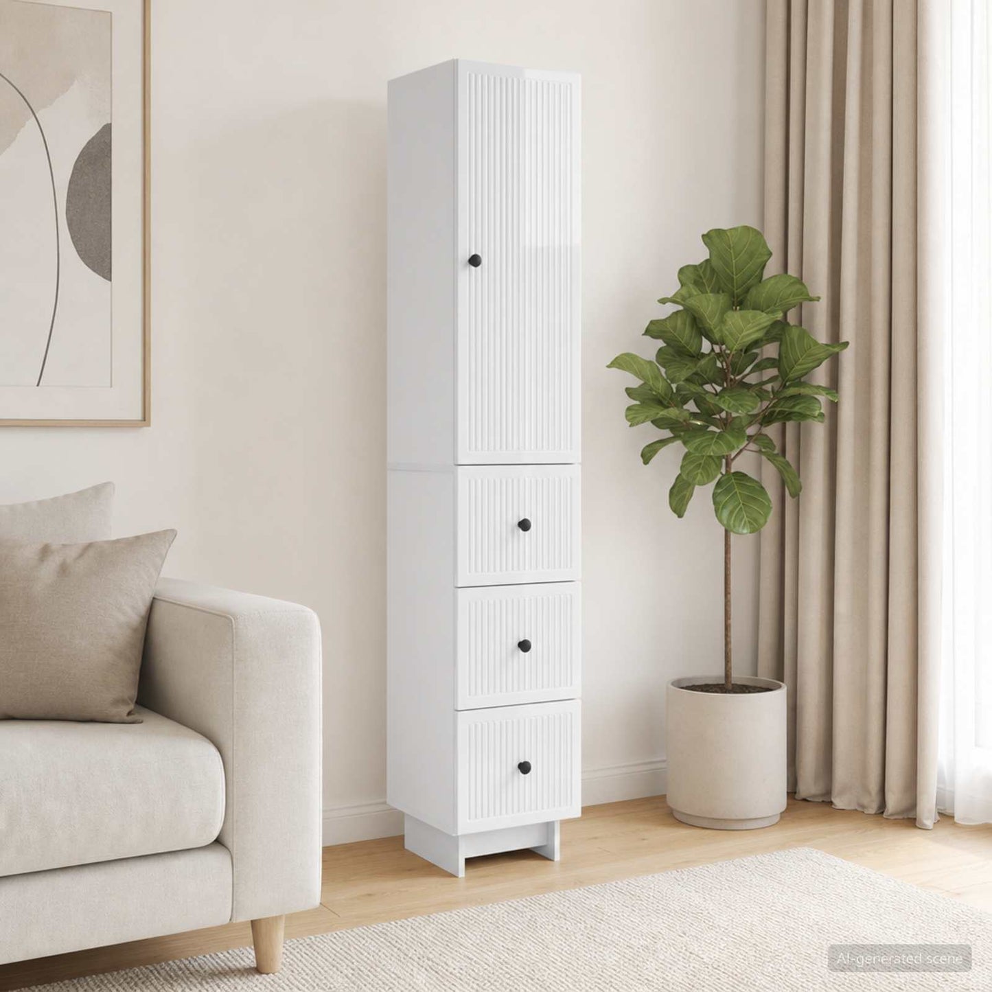 Cabinet Set 2 pcs 33 x 34.5 x 90 cm Engineered Wood