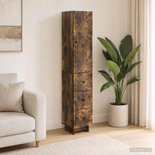 Cabinet Set 2 pcs 33 x 34.5 x 90 cm Engineered Wood
