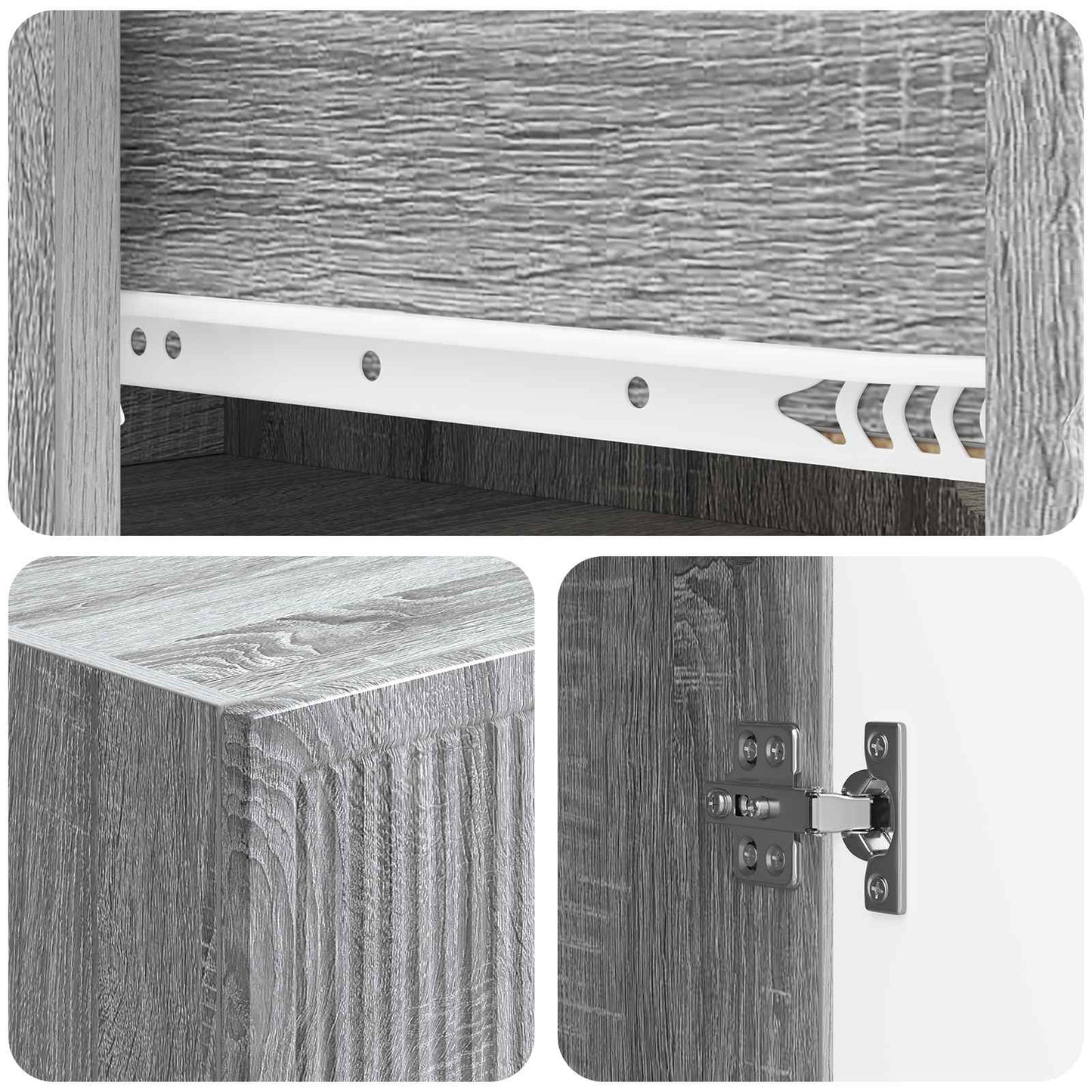 Cabinet Set 2 pcs 33 x 34.5 x 90 cm Engineered Wood